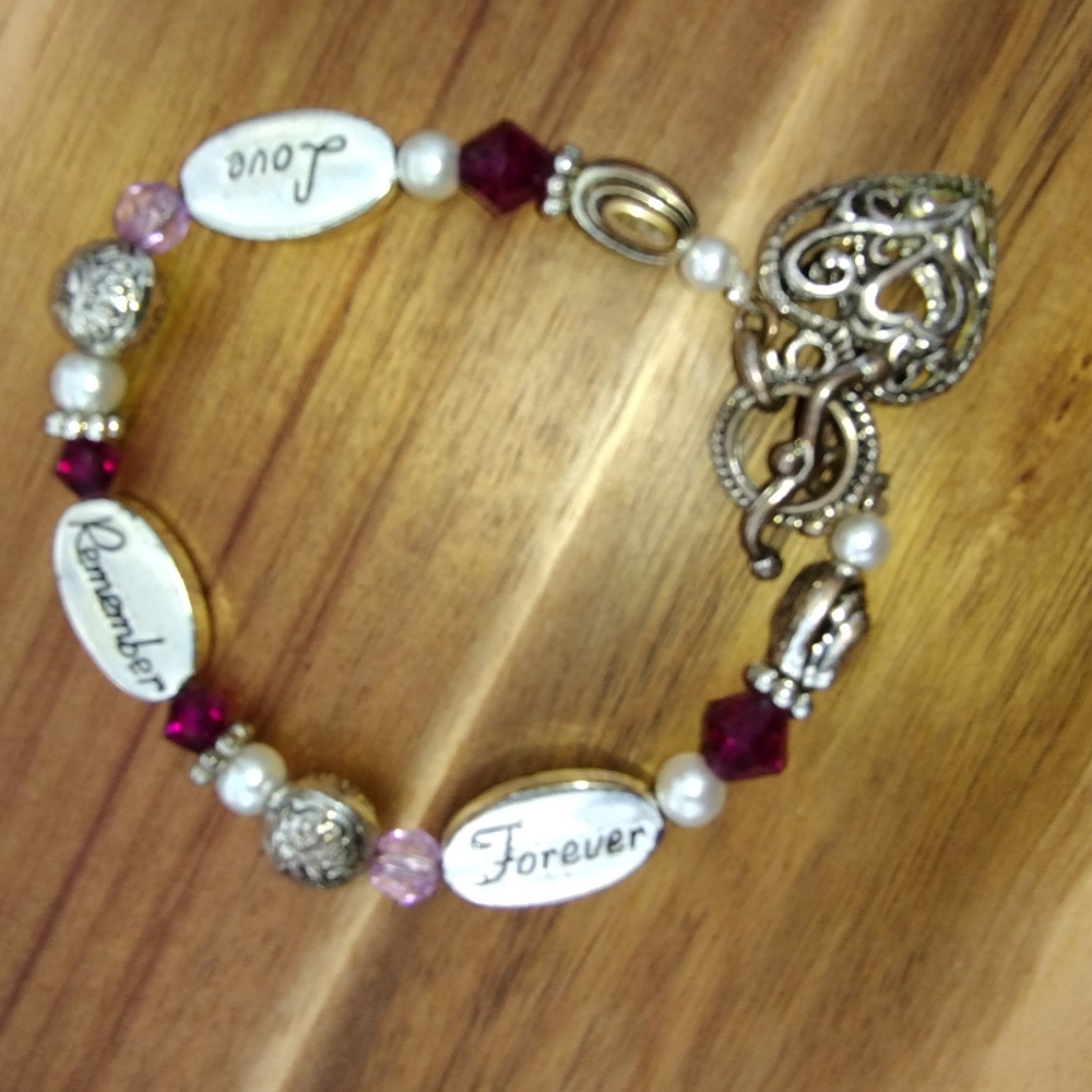 Hallmark silver beaded bracelet